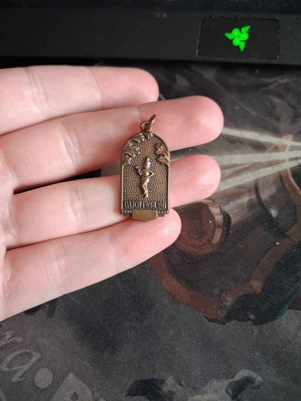 Vintage Jostens Baton Twirling pendant